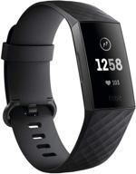 📟 renewed fitbit charge 3 fitness activity tracker, graphite/black, one size with s & l bands included логотип