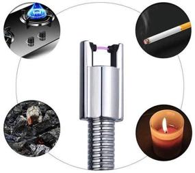 img 3 attached to 💡 Electronic Candle Lighter: Flameless USB Arc Igniter for Kitchen, Camping, BBQs (Black-Square)