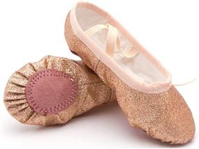 img 4 attached to Nexete Leather Split Sole Slipper Toddler Women's Shoes for Athletic