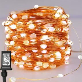 img 4 attached to 🎄 Super Bright Outdoor Christmas Tree Lights - Maniana 76 ft 200 LED Fairy String Lights, Plug in, 8 Modes, Warm White Twinkle Lights, Indoor/Outdoor Use