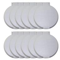 🪞 portable round mirror set of 12: ideal for every lady's bag, purse or cosmetic bag - versatile and great for crafting (white) logo