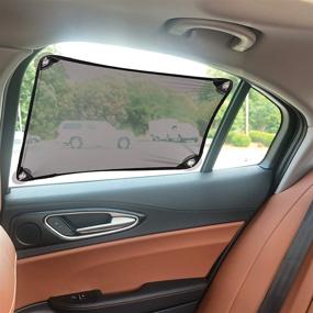 img 3 attached to 🐥 Little Chicks CK102: Stretchable Car Window Shade - Custom Fit Sun Protector Visor