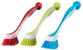 img 2 attached to 🧽 IKEA Plastic Dishwashing brush 3-Pack: Multicolored, Durable, and Efficient