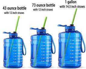 img 2 attached to 12 Inch Extra Long Reusable Silicone Straws for 32 oz Tall Tumbler, 40 oz Hydro 🥤 Flask, 64 oz Gallon Water Bottle, Hydro Water Jug YETI RTIC-Flexible Large Big-8 Pack (Half Gallon Edition)