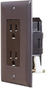 img 1 attached to 🔌 RV Designer S815, Self Contained Dual Outlet with Brown Cover Plate, AC Electrical