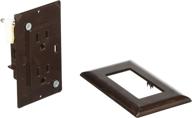 🔌 rv designer s815, self contained dual outlet with brown cover plate, ac electrical logo