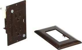 img 3 attached to 🔌 RV Designer S815, Self Contained Dual Outlet with Brown Cover Plate, AC Electrical