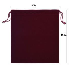 img 3 attached to Beautyflier Travel Hair Dryer Bags: Stylish Cotton Drawstring Bag for Hairdryer Organization and Storage at Home or Travel (11.5”x 10” Wine Red)