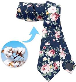 img 1 attached to 🌸 Stylish Neckties for Groomsmen: Floral Wedding Necktie Collection