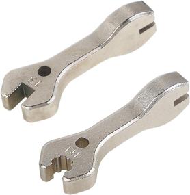 img 4 attached to 🔧 BIKEHAND Bike Wheel Rim Spoke Nipple Wrench Set (2 Pcs) - Compatible with Shimano 4.3mm and Mavic, with Bladed Spoke Holder Tool