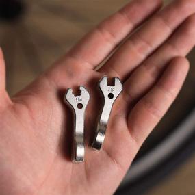 img 2 attached to 🔧 BIKEHAND Bike Wheel Rim Spoke Nipple Wrench Set (2 Pcs) - Compatible with Shimano 4.3mm and Mavic, with Bladed Spoke Holder Tool