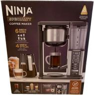 🤩 кофеварка ninja specialty coffee maker cm400 с съемным резервуаром для воды, стеклянным графином и возможностью варки одной чашки с функцией складной платформы для чашек логотип