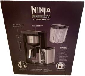 img 1 attached to 🤩 Кофеварка Ninja Specialty Coffee Maker CM400 с съемным резервуаром для воды, стеклянным графином и возможностью варки одной чашки с функцией складной платформы для чашек