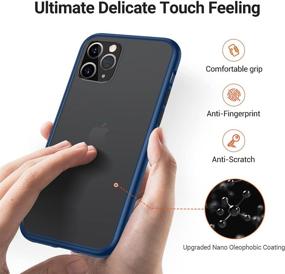 img 1 attached to 📱 TORRAS Shockproof iPhone 11 Pro Case, [Military Grade Drop Tested] Translucent Matte Hard Case with Soft TPU Bumper - Slim Blue Phone Case Compatible for iPhone 11 Pro