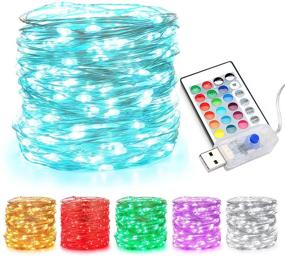 img 4 attached to 🎄 BrizLabs Christmas Fairy Lights: 33ft 100 LED Color Changing String Lights with Remote - USB Powered RGB Multicolor Xmas Twinkle Lights for Christmas Tree Room Decor