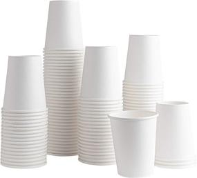 img 4 attached to ☕ 100 Pack of 10oz Disposable Paper Hot Cups for Coffee, Tea, and Hot Drinks - Perfect for Espresso, Cold Brew, and Hot Chocolate