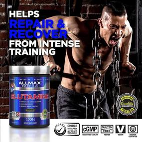 img 3 attached to ALLMAX Nutrition L-Glutamine Powder - Улучшает восстановление мышц с без глютена и растительной формулой - 400 грамм