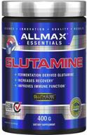 allmax nutrition l-glutamine powder - улучшает восстановление мышц с без глютена и растительной формулой - 400 грамм логотип