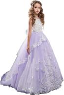 👗 lace-beaded pageant ball gowns for kids - flower girl dress logo