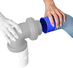 img 3 attached to Prest-O-Fit Ultimate Sewer Hose - 25ft, White/Blue - Enhanced SEO