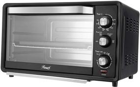 img 4 attached to 🍞 Rosewill RHTO-19001: 19L 6-Slice Toaster Oven with Timer & Temperature Settings, Large Capacity Stainless Steel Countertop Baking Pan and Broil Rack - Black