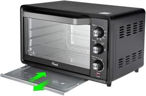 img 1 attached to 🍞 Rosewill RHTO-19001: 19L 6-Slice Toaster Oven with Timer & Temperature Settings, Large Capacity Stainless Steel Countertop Baking Pan and Broil Rack - Black