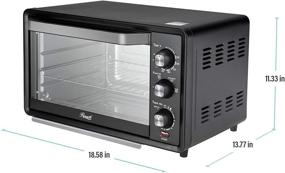 img 2 attached to 🍞 Rosewill RHTO-19001: 19L 6-Slice Toaster Oven with Timer & Temperature Settings, Large Capacity Stainless Steel Countertop Baking Pan and Broil Rack - Black