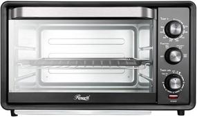 img 3 attached to 🍞 Rosewill RHTO-19001: 19L 6-Slice Toaster Oven with Timer & Temperature Settings, Large Capacity Stainless Steel Countertop Baking Pan and Broil Rack - Black