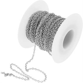 img 2 attached to 🔗 Anvin 2mm Stainless Steel Link Cable Chain - 33 Feet with Jump Rings and Lobster Clasps - Jewelry Chain Making Supplies