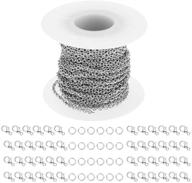 🔗 anvin 2mm stainless steel link cable chain - 33 feet with jump rings and lobster clasps - jewelry chain making supplies logo