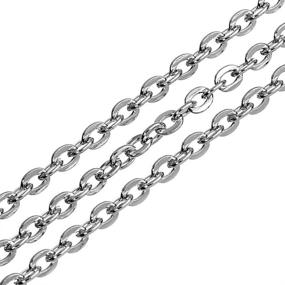 img 1 attached to 🔗 Anvin 2mm Stainless Steel Link Cable Chain - 33 Feet with Jump Rings and Lobster Clasps - Jewelry Chain Making Supplies