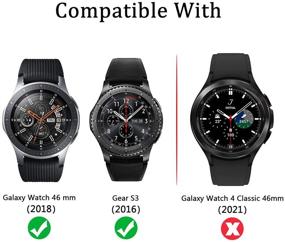 img 3 attached to 📱 Diruite 4-Pack Samsung Galaxy Watch 46mm/Gear S3 Screen Protector - Tempered Glass [2.5D 9H Hardness] [Anti-Scratch] (DO NOT Fit for Galaxy Watch 4 Classic 46mm)