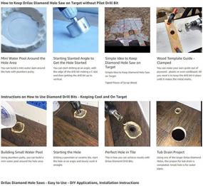 img 1 attached to Прочные алмазные буровые инструменты: идеальные для резки гранита, фарфора и ванной плитки