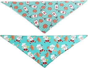 img 2 attached to 🎄 BoomBone 4 Pack Christmas Dog Bandanas: Festive Triangle Bibs Pet Scarves for Dogs