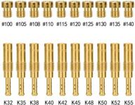 🔧 комплект с 20 соплами febrytold, включает 10 главных сопел карбюратора и 10 пилотных сопел | совместим с pwk keihin oko cvk pwm. логотип