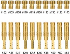 img 4 attached to 🔧 Комплект с 20 соплами Febrytold, включает 10 главных сопел карбюратора и 10 пилотных сопел | Совместим с PWK Keihin OKO CVK PWM.