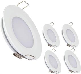 img 4 attached to 🌟 acegoo RV Boat Recessed Ceiling Light 4 Pack: Ultra Slim LED Panel Lights, 12V 3W Full Aluminum Downlights in Warm White