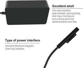 img 1 attached to 🔌 44W 15V 2.58A Surface Charger for Microsoft Surface Pro 3/4/5/6/7, Surface Laptop 3/2/1, Surface Go/Book - Model 1800 with 5V 1A USB Charging Port