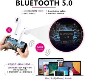 img 3 attached to 🎧 Бинауральные наушники с высоким разрешением по Bluetooth со звуком 3D-стерео и 24-часовым аккумулятором: водонепроницаемые беспроводные наушники для iPhone, AirPod, Android