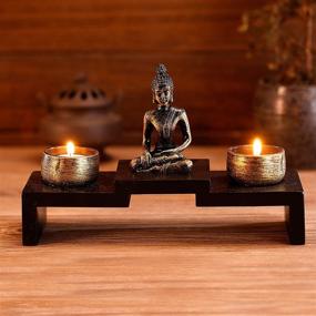 img 4 attached to MyGift Buddha Decoration Tealight Holders