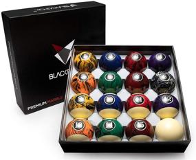 img 2 attached to 🎱 Blackfox Marble-Style Pool Balls - Regulation Size with 16 Balanced Billiard Balls - Premium Marbled Set for Professional Pool Tables