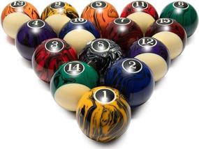 img 1 attached to 🎱 Blackfox Marble-Style Pool Balls - Regulation Size with 16 Balanced Billiard Balls - Premium Marbled Set for Professional Pool Tables