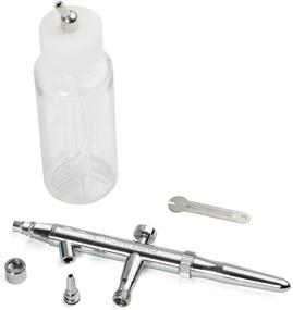 img 1 attached to 🖌️ PointZero Siphon-Feed Airbrush Set - 4oz Capacity, Single-Action, with .3mm Nozzle