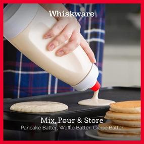 img 2 attached to 🥞 Whiskware Pancake Batter Dispenser and Mixer: Perfect for Cupcakes, Muffins, Crepes, and More!