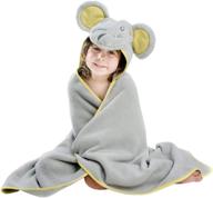 🐘 little tinkers world premium hooded towel for kids - elephant design, ultra soft 100% cotton bath towel with hood for girls or boys - a must-have bath time essential logo