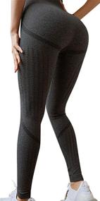 img 4 attached to 🩲 MISS MOLY Women Contour Seamless Leggings: Lift, Shape, and Comfort for Yoga, Workout, and Athletic Activities