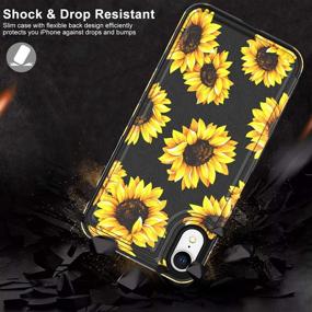 img 1 attached to LETO iPhone XR Case: Fashionable Flower Designs Leather Wallet Cover for Girls & Women, Flip Folio Case with Card Slots and Kickstand, Protective Phone Case for iPhone XR - Blooming Sunflowers