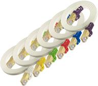 cat7 ethernet cable 3 ft 6pack (white wire логотип