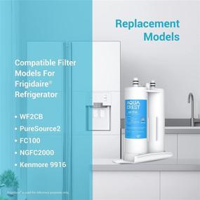 img 2 attached to 💧 AQUA CREST WF2CB Refrigerator Water Filter Replacement: PureSource2, FC100, 9916, 469916