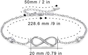 img 1 attached to 💕 Endlessly Elegant: MEDWISE Women's Infinity Anklet Bracelet in 925 Sterling Silver - Adjustable, Plus Size, and Symbolic of Endless Love - Perfect Gift for Her on Valentines Day or Mother's Day